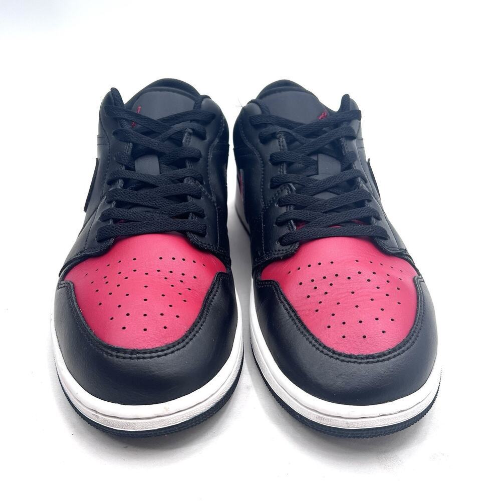 Nike Air Jordan 1 Low Bred Black Red White 553558-067 Mens Size 12 - Picture 5 of 11